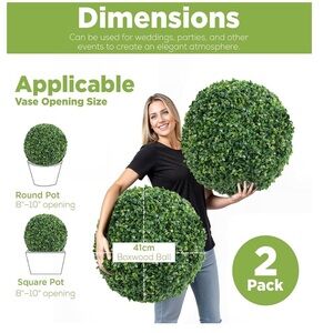 Decorative Artificial Boxwood
Topiary Balls 16” NEW